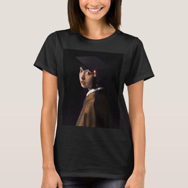 Grad mit Perlenohrwurm-Abschluss T-Shirt (Vorderseite)
