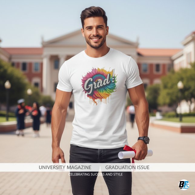 Grad Moderner Abschluss Personalisiert T-Shirt (Von Creator hochgeladen)