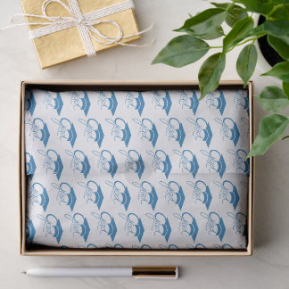 Grad Moderner Hellblauer Abschluss-Cap-Tissue-Papi Seidenpapier