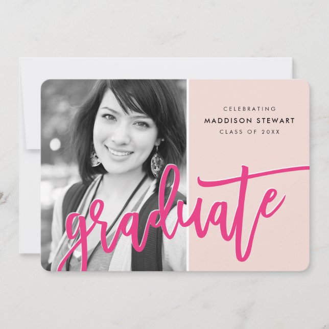 GRAD-PARTY 2022 - Modernes, mit Großbuchstaben bed Dankeskarte (Vorderseite)