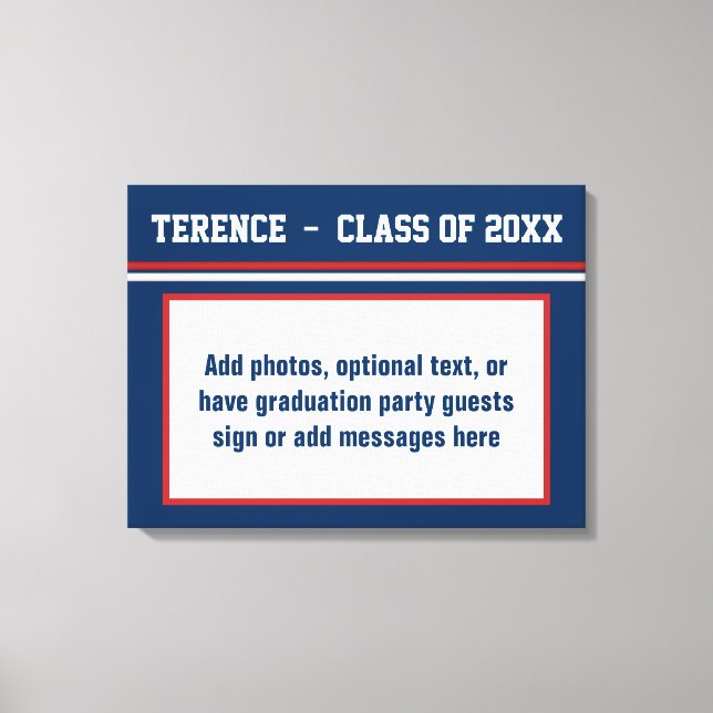 Grad-Party-Gast-Signaturspeicherkarte Leinwanddruck (Vorderseite)