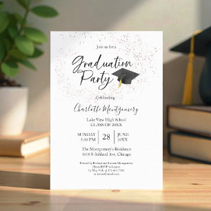 Grad Party Moderner Splash Glitzer Einladung