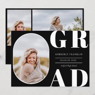 GRAD Rounded Foto Frame Abschluss Einladung