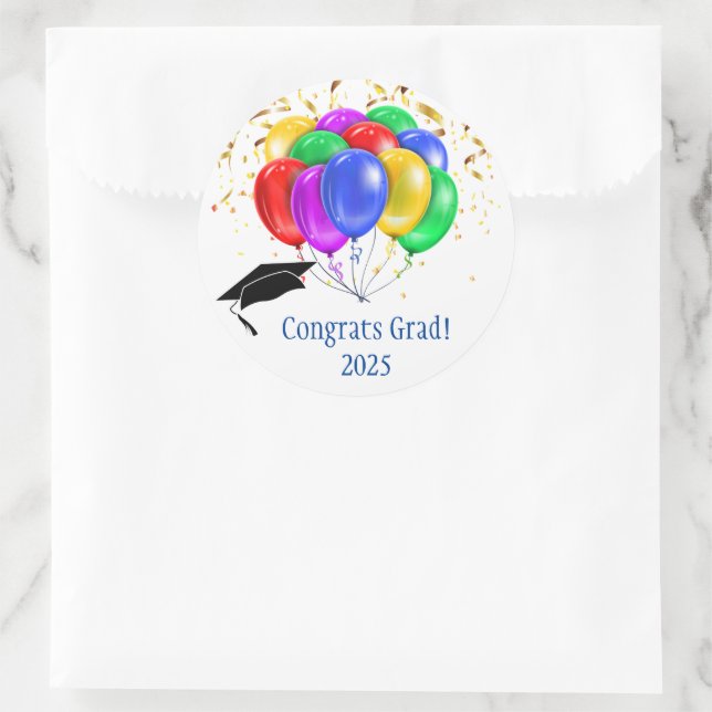 Grad Runder Aufkleber (Tasche)