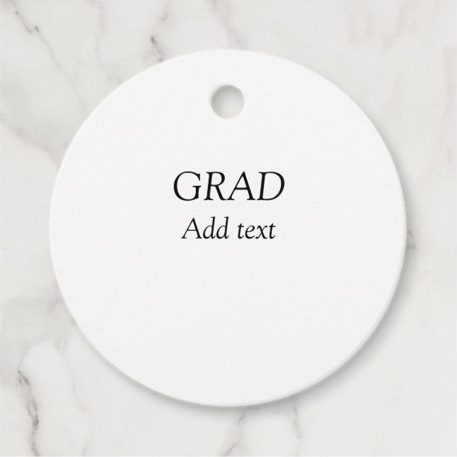 Grad schlicht minimaler Abschluss elegante moderne Geschenkanhänger (Vorderseite)