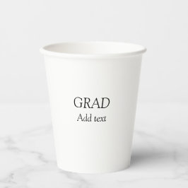 Grad schlicht minimaler Abschluss elegante moderne Pappbecher