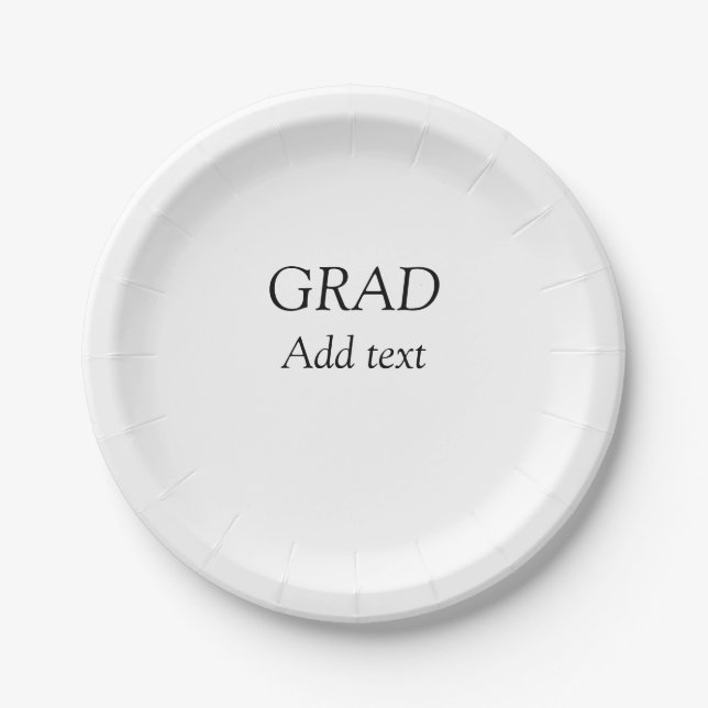 Grad schlicht minimaler Abschluss elegante moderne Pappteller (Vorderseite)
