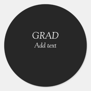 Grad schlicht minimaler Abschluss elegante moderne Runder Aufkleber