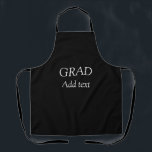 Grad schlicht minimaler Abschluss elegante moderne Schürze<br><div class="desc">Entwurf</div>