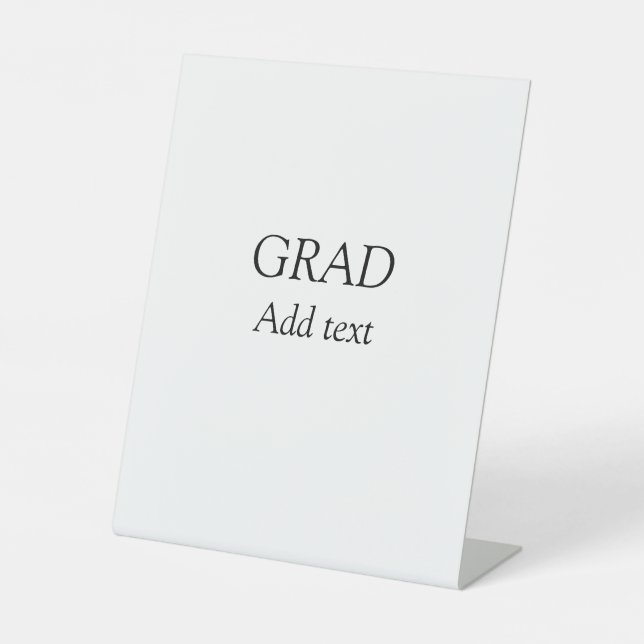 Grad schlicht minimaler Abschluss elegante moderne Sockelschild (Vorderseite)