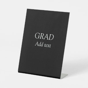 Grad schlicht minimaler Abschluss elegante moderne Sockelschild