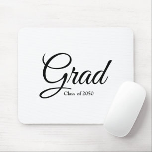 Grad-Schwarzskriptklasse Datum des eleganten Absch Mousepad