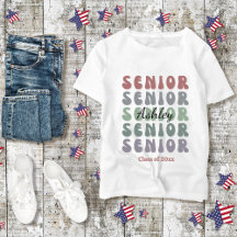 Grad Senior Class Trendy Retro Individuelle Name