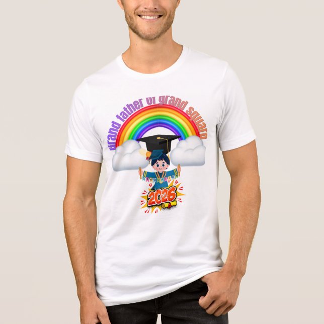 Grad Squad 2026 Rainbow Family Matching T-Shirt fo Tri-Blend Shirt (Vorderseite)
