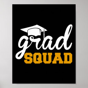 Grad Squad Funny Senior Cl von 2025 Abschluss Fami Poster