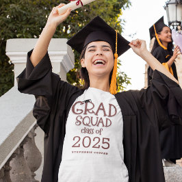 Grad Squad-Klasse 2025 Name Abschluss T-Shirt