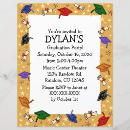 Grad-Thema Graduierung Partei Flyer Einladungen