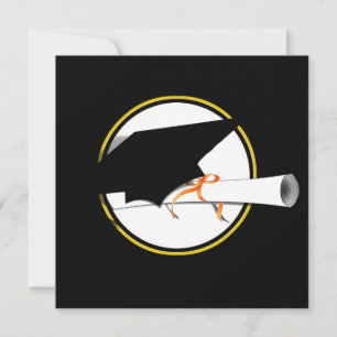 Grad-Tilt auf schwarzem Hintergrund Einladung