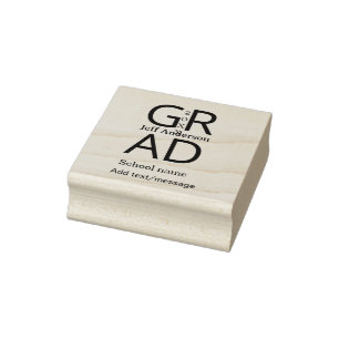 Grad Typografie modern Abschluss einfach minimal c Gummistempel