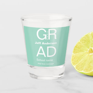 Grad Typografie modern Abschluss einfach minimal c Schnapsglas