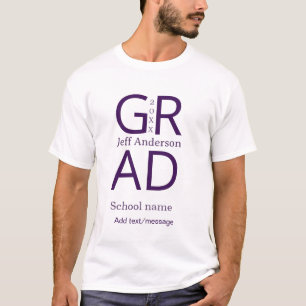 Grad Typografie modern Abschluss einfach minimal c T-Shirt