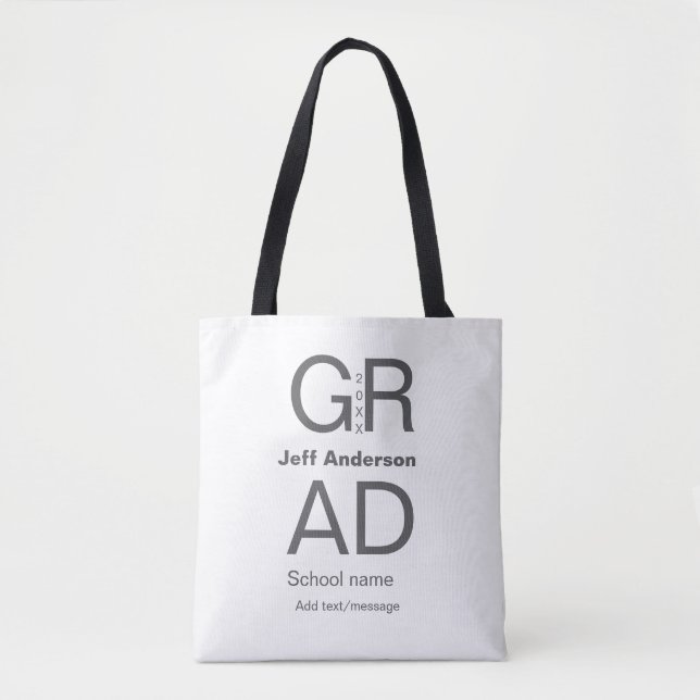 Grad Typografie Moderner Abschluss einfach minimal (Vorderseite)