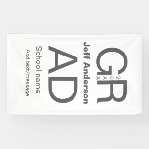 Grad Typografie Moderner Abschluss einfach minimal Banner