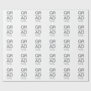 Grad Typografie Moderner Abschluss einfach minimal Geschenkpapier