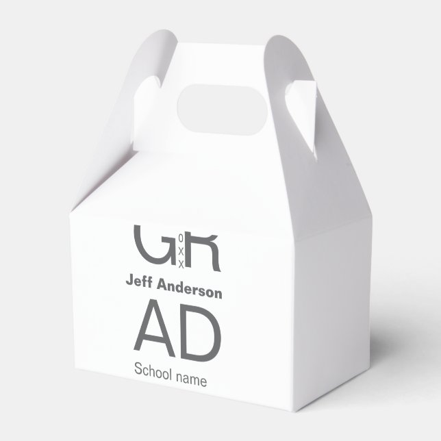 Grad Typografie Moderner Abschluss einfach minimal Geschenkschachtel (Vorderseite)
