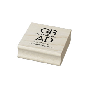 Grad Typografie Moderner Abschluss einfach minimal Gummistempel