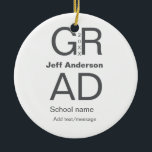 Grad Typografie Moderner Abschluss einfach minimal Keramik Ornament<br><div class="desc">Gestaltung</div>