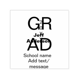 Grad Typografie Moderner Abschluss einfach minimal Permastempel