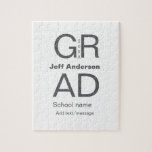 Grad Typografie Moderner Abschluss einfach minimal Puzzle<br><div class="desc">Gestaltung</div>