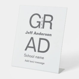 Grad Typografie Moderner Abschluss einfach minimal Sockelschild