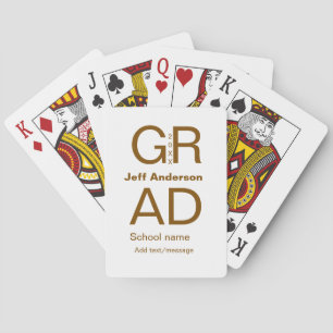 Grad Typografie Moderner Abschluss einfach minimal Spielkarten