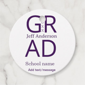 Grad typography modern graduation simple minimal c geschenkanhänger