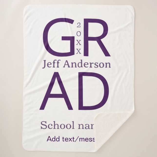 Grad typography modern graduation simple minimal c sherpadecke (Vorderseite)