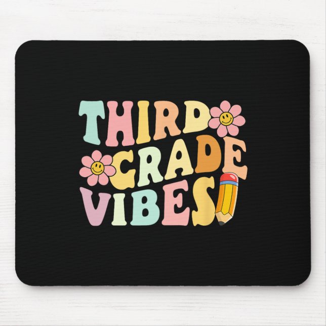 Grad vibes 3. Klasse 1 Schullehrer Ki Mousepad (Vorne)