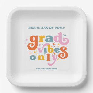 Grad vibes only grade party class of 2024 pappteller