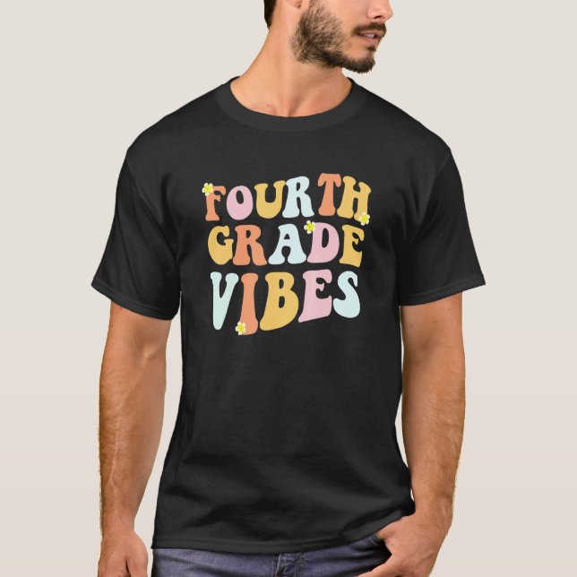 Grade 4 Teachers  Students   Hippie Fourth Grade V T-Shirt (Vorderseite)