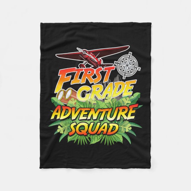 Grade Adventure Squad - Safari Theme Teacher Team Fleecedecke (Vorderseite)