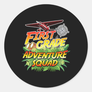 Grade Adventure Squad - Safari Theme Teacher Team Runder Aufkleber