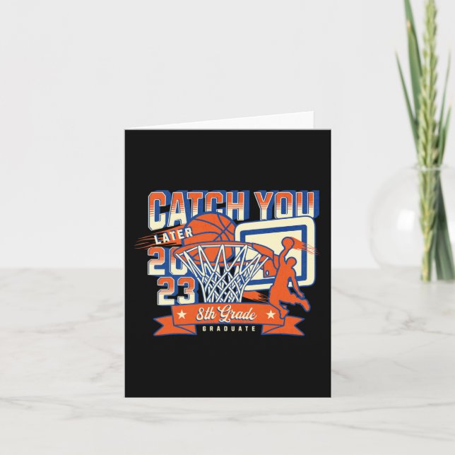 Grade Basketball Abschluss 2023 Mittelschule Karte (Vorderseite)