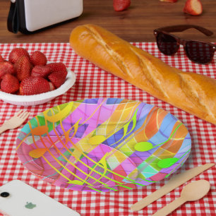 Grade Clef Music Einfache ästhetische Papierplatte Pappteller