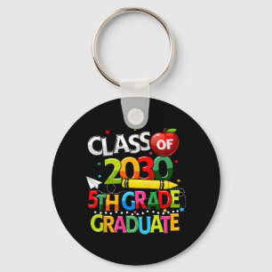 Grade Graduate Cl von 2030 Letzter Tag der Schule Schlüsselanhänger