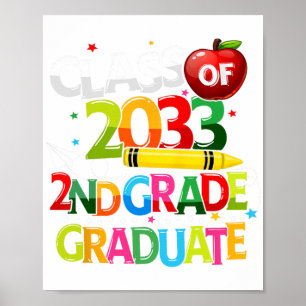 Grade Graduate Cl von 2033 Letzter Tag der Schule Poster