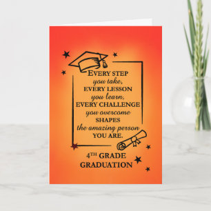 Grade Graduate Inspiration Zitat Sunrise Karte