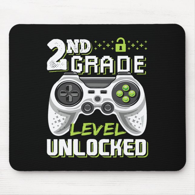 Grade Level Unlock Video Game Zurück zum Schulspie Mousepad (Vorne)