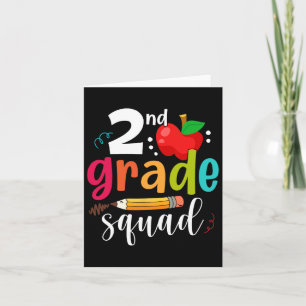 Grade Squad Fun Zurück zur Schule 2. Grader Lehrer Karte