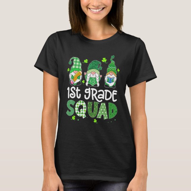 Grade Squad Gnomies St Patricks Day Teacher Bo T-Shirt (Vorderseite)